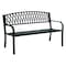 Living Accents Black Cast Iron Grass Back Park Bench 33.46 in. H X 50 in. L X 23.62 in. D KMS620G - alternate 1